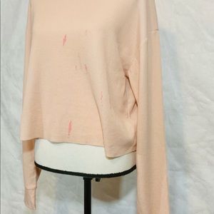 Wild Fable Long Sleeve Waffle Crop Top